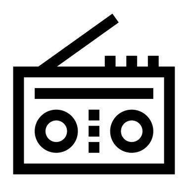 radyo düz vektör simgesi