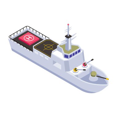 Bir geminin izometrik vektör çizimi  