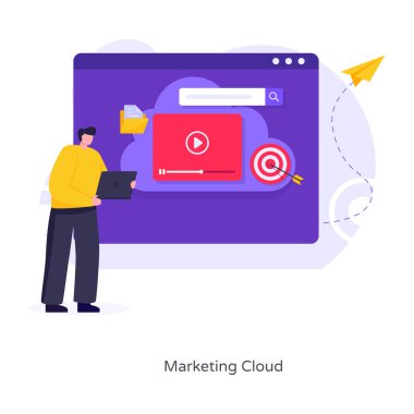 Simge tasarımı, vektör illüstrasyonu 10 eps grafik ile çevrimiçi arama optimizasyonu kavramı.