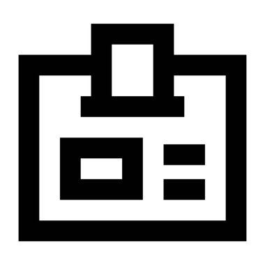 kimlik kartı simgesi basit tasarım