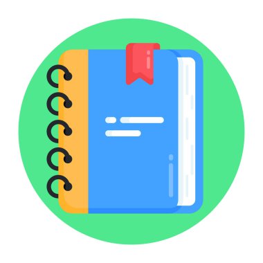 Kitap. Web simgesi basit illüstrasyon