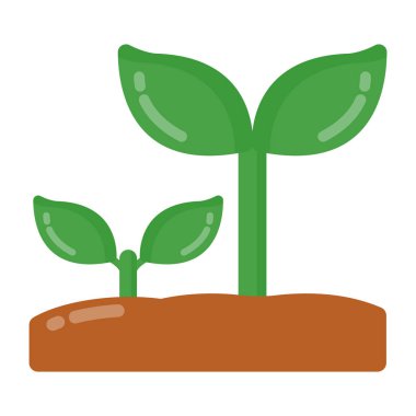 Bitki. Web simgesi basit illüstrasyon