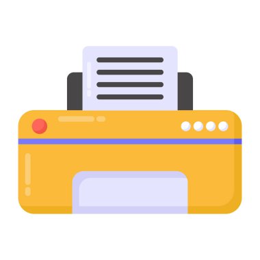 Yazıcı. Web simgesi basit illüstrasyon