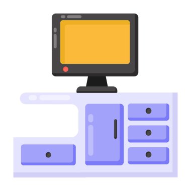 Bilgisayar. Web simgesi basit illüstrasyon