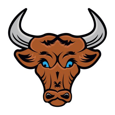 Boğa başı, vektör illüstrasyonu