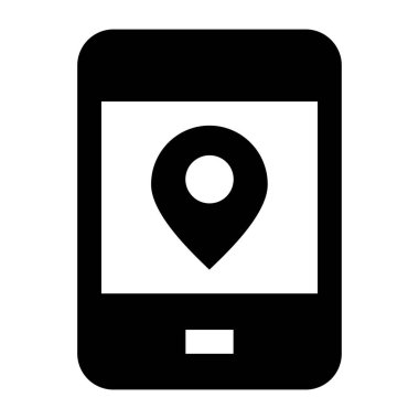 konum simgesi. düz resimleme