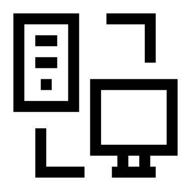 Bilgisayar web simgesi. düz resimleme