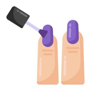 El çizimi oje ikonu. Web için temizlik araçları vektör simgelerinin düz çizimi