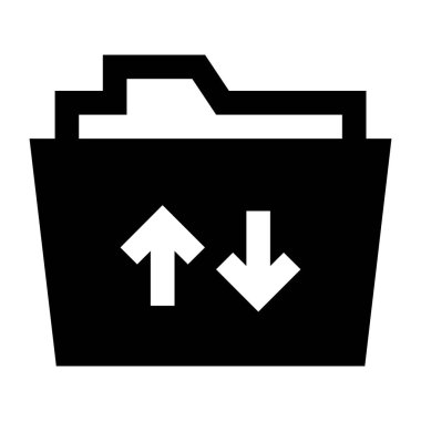 klasör ağ simgesi. düz resimleme