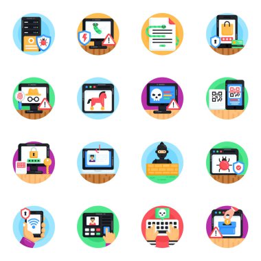 iş düz vektör simgesi belirlendi