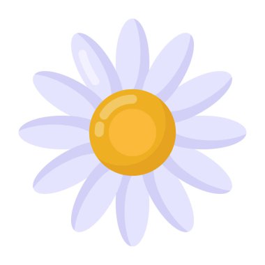 Çiçek ikonu. Web için papatya vektör simgelerinin karikatür çizimi