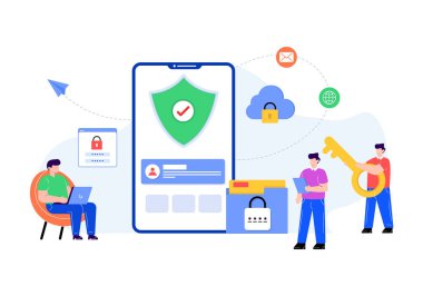 Modern düz tasarım konseptinin vektör çizimi