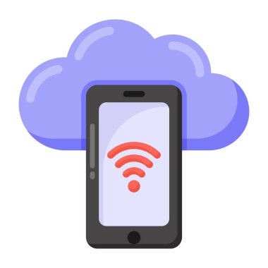 Bulut hesaplama teknolojisi vektör çizimi