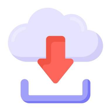 Bulut indirme. Basit resimleme