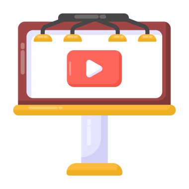 video kamera ikonu vektör illüstrasyonu