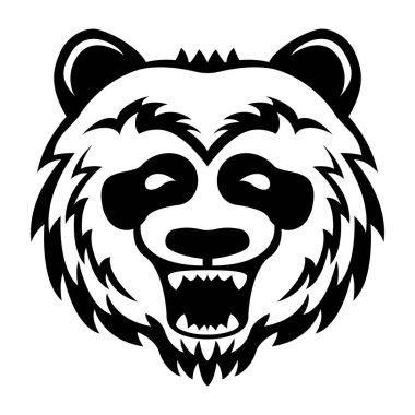 panda yüz web simgesi basit tasarım 