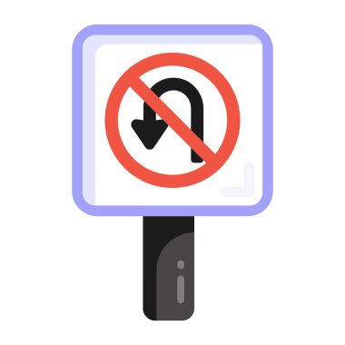 road sign vector icon for web design