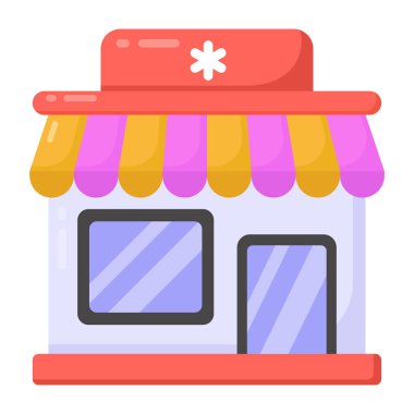 Mağaza. Web simgesi vektör illüstrasyonu