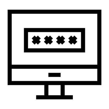 Şifre. Web simgesi basit illüstrasyon