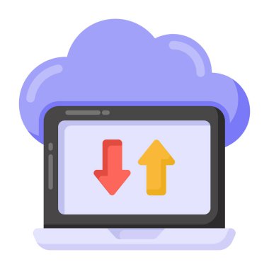 bulut indirme vektör çizimi