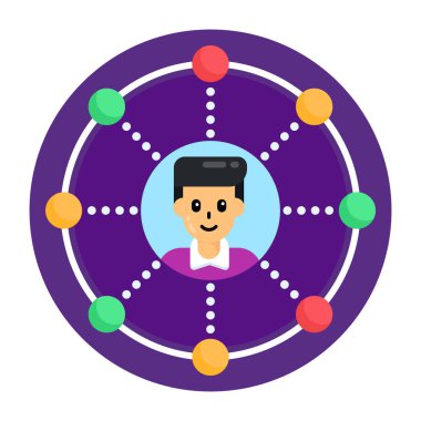 insanlar karakter vektör illüstrasyon tasarımı için avatar