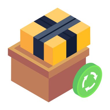 Kutu. Web simgesi basit illüstrasyon