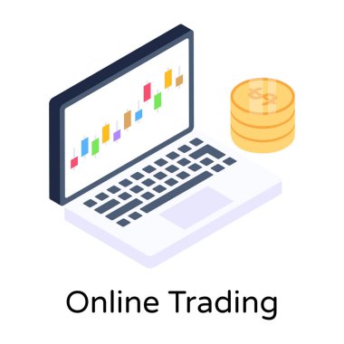 finansal rapor düz vektör simgesi