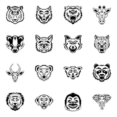 Farklı cinslerden vektör simgeleri kümesi