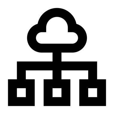 Bulut hesaplama web simgesi. düz resimleme