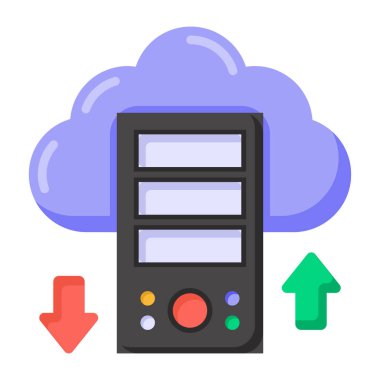 bulut hesaplama web simgesi basit tasarım