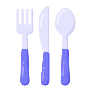 Çatal kaşık ve çatal izole edilmiş ikon vektör çizimi tasarımı