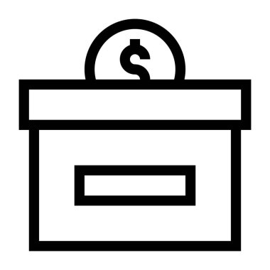 Kutu. Web simgesi basit illüstrasyon