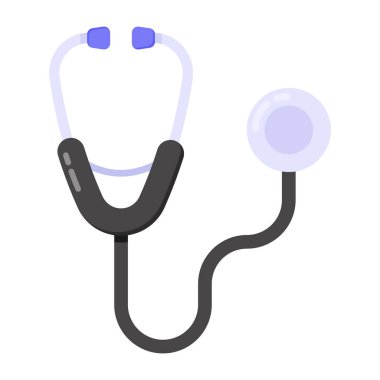 stetoskop ikonu vektör illüstrasyonu