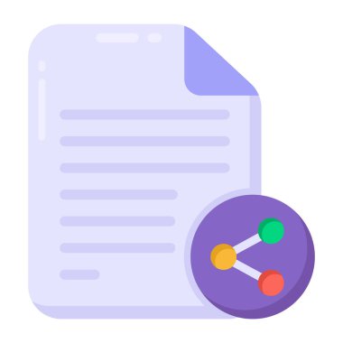 dosya düz simgesi, vektör illüstrasyonu