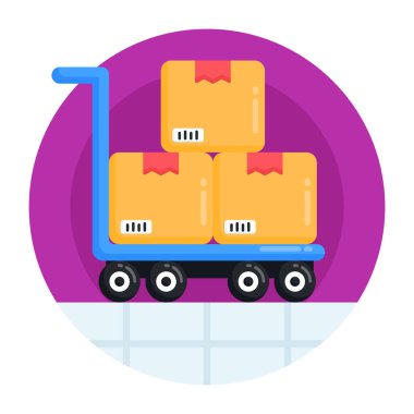 dağıtım vektörü düz renk simgesi