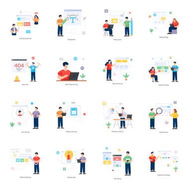 business people working together in flat design vector illustration