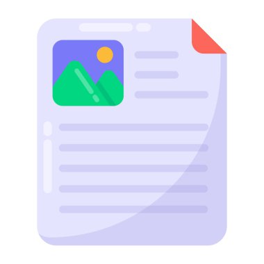 Belge. Web simgesi basit illüstrasyon