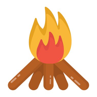 Kamp ateşi ikonu. web tasarımı için şenlik ateşi vektör simgeleri