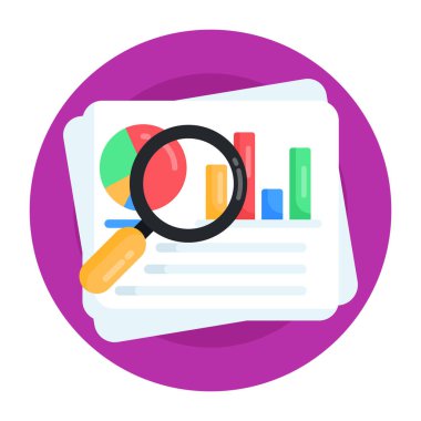 Analiz. Web simgesi basit illüstrasyon