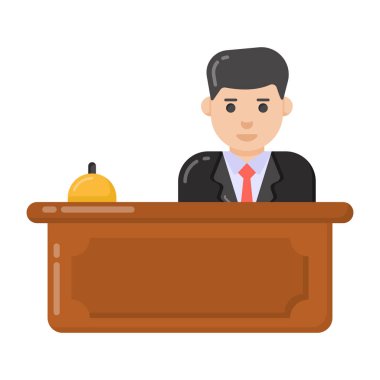 Belgeler ve belge vektör illüstrasyon tasarımına sahip iş adamı