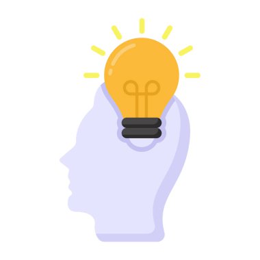 Simge tasarımı ile fikir kavramı, vektör illüstrasyonu 10 eps grafik.