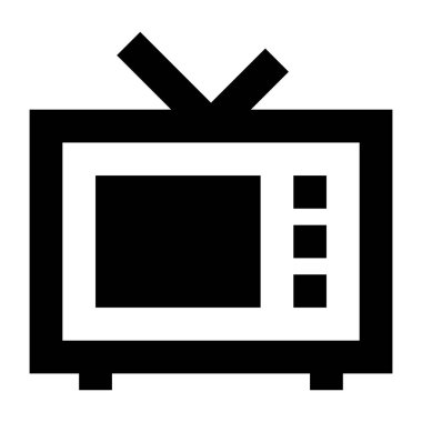 Televizyon. Web simgesi basit illüstrasyon