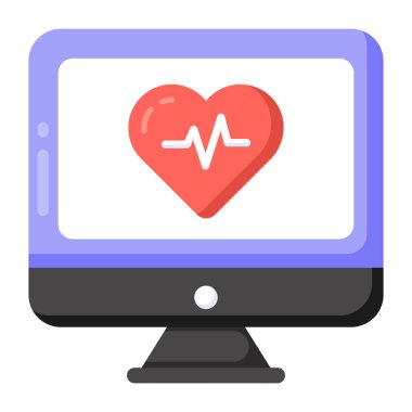 kalp atış hızı ikonu vektör çizimi