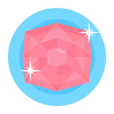 Elmas. Web simgesi basit illüstrasyon