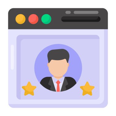 İnternet sitesi. Web simgesi basit illüstrasyon