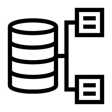 veritabanı. Web simgesi basit illüstrasyon