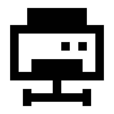 Yazıcı. Web simgesi basit illüstrasyon