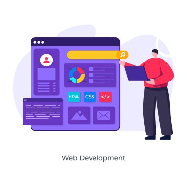 Online pazarlama, web simgesi. vektör illüstrasyonu