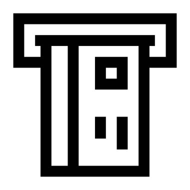 ATM 'de. Web simgesi basit illüstrasyon