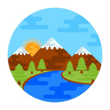 Doğa web simgesi basit tasarım